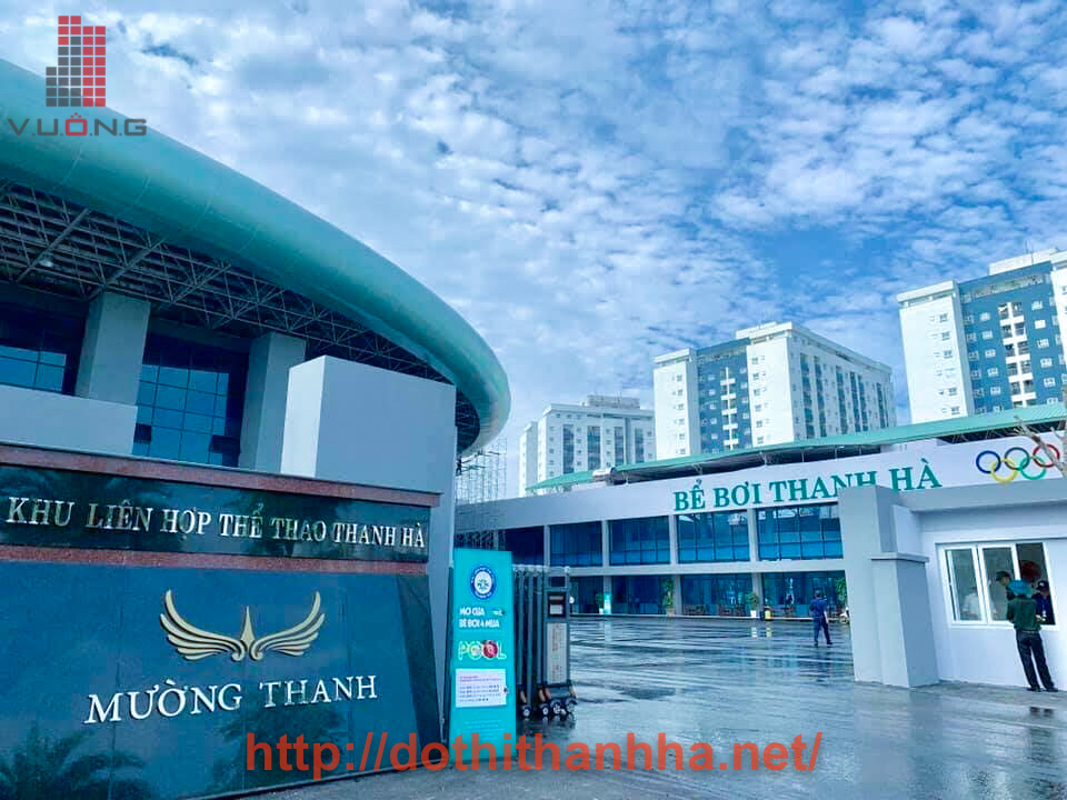 Cổng chính khu liên hợp thể thao Thanh Hà