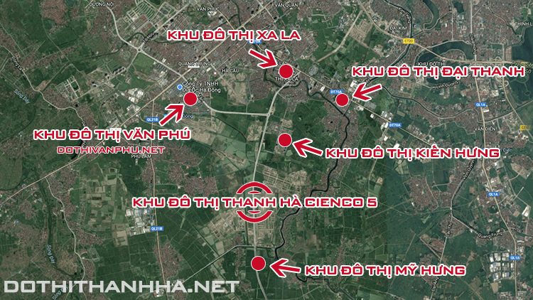 Vị trí khu đô thị Thanh Hà Cienco 5 - Mường Thanh