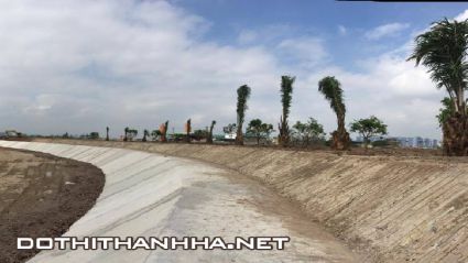 Hình ảnh mới nhất về tiến độ biệt thự hồ điều hòa khu đô thị Thanh Hà Cienco 5 - Mường Thanh tháng 11-2016