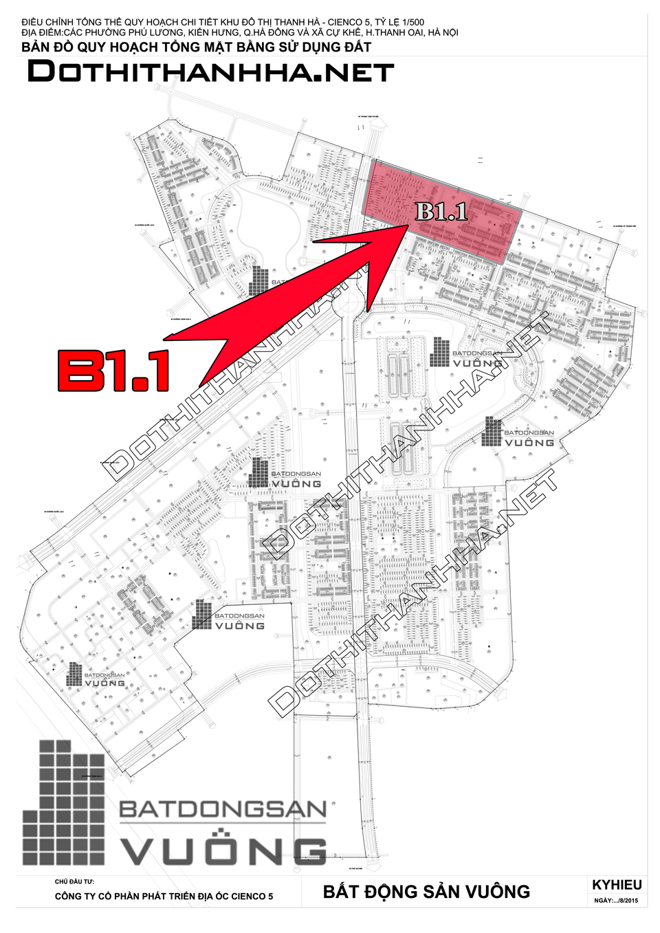 vị trí phân khu B1.1