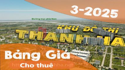 BẢNG GIÁ CHO THUÊ LIỀN KỀ KHU ĐÔ THỊ THANH HÀ MỚI NHẤT TRONG THÁNG 2