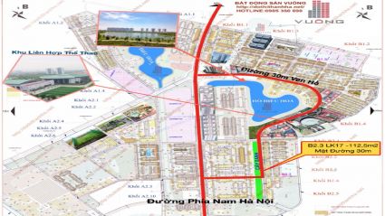 Bán liền kề thanh hà B2.3 ven hồ thanh hà 12ha ,tiếp giáp khu liên hợp thể thao thanh hà thuận tiện kinh doanh